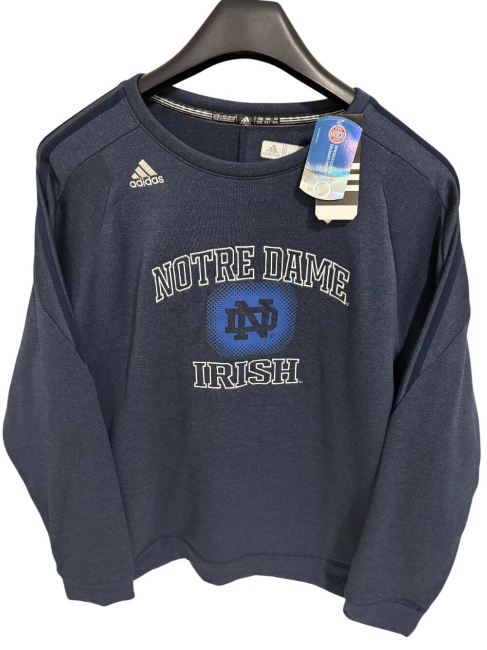 Adidas Notre Dame Fighting Irish Crew Neck Sweatshirt Mens Size 2XL NWT